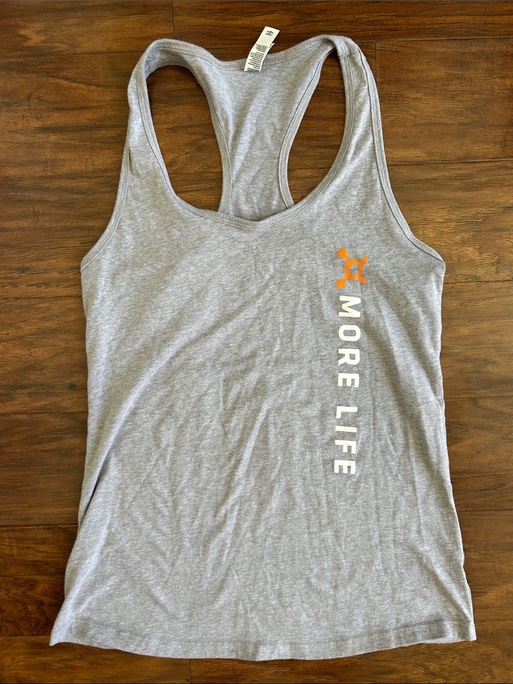 Orangetheory Heather Gray Racerback Tank with Orange Logo